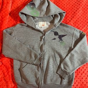 Vintage Free City Grey Zip Up Hoodie - size 2